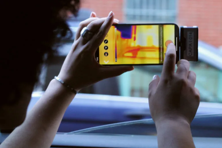 Ashley Fontanilla of South Bronx Unite participates in a heat mapping project.